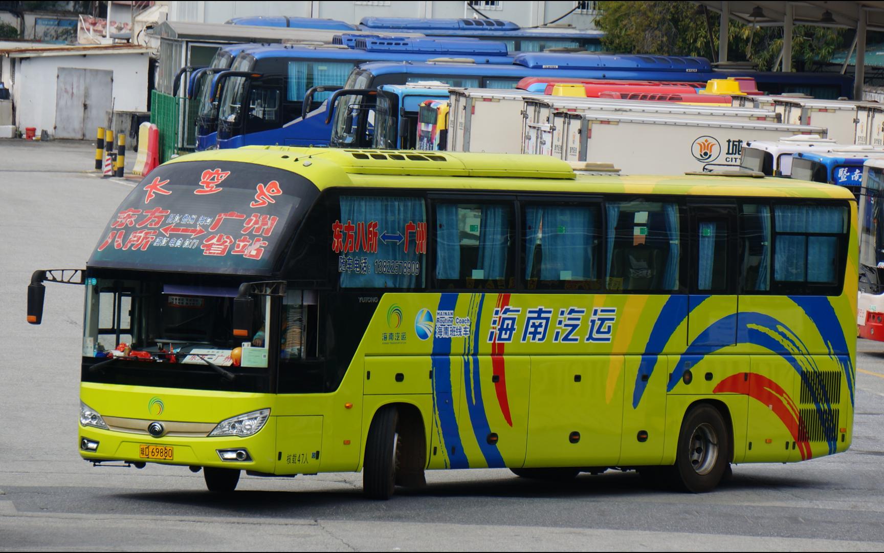 【客运班车】海南汽运-宇通zk6122hqb5y驶离广州东汽车站